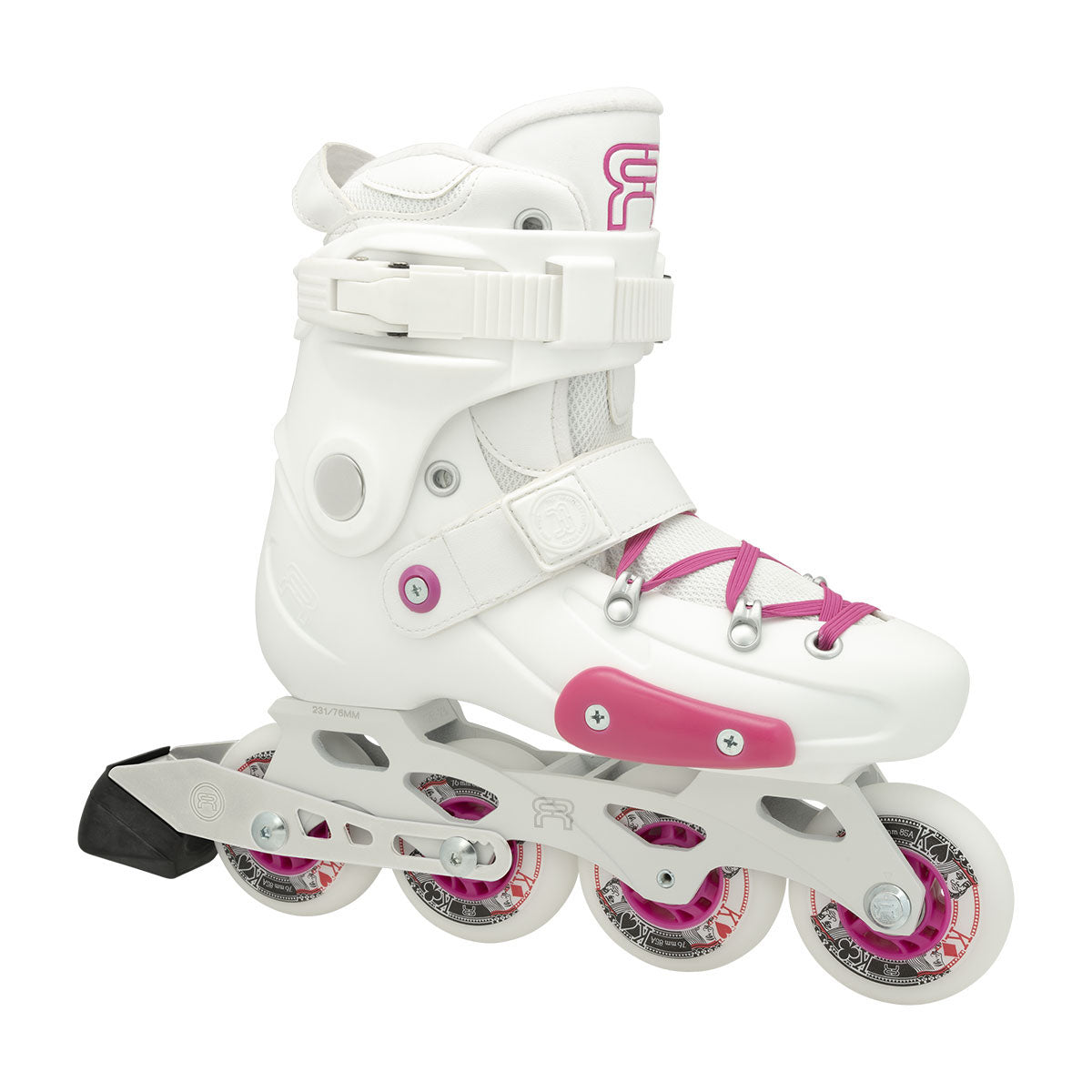 FR SKATES J - WHITE & PINK